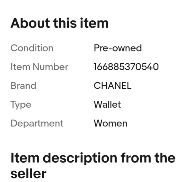 AUTHENTIC VENTAGE CHANEL WALLET 100%AUTHENTIC - Picture 6 of 12